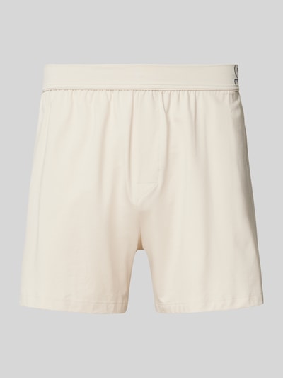 SLG Boxershorts mit elastischem Label-Bund Beige 1