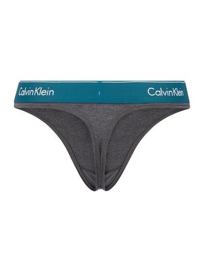 Calvin Klein Underwear String mit Logo-Bund  Dunkelgrau 2