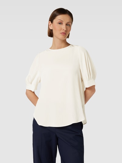 Luisa Cerano T-Shirt mit Schlüsselloch-Ausschnitt auf der Rückseite Offwhite 4