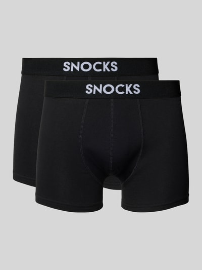 Snocks Boxershorts mit elastischem Label-Bund Black 1