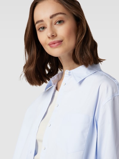 Gant Hemdbluse aus Baumwolle mit Brusttasche Hellblau 3