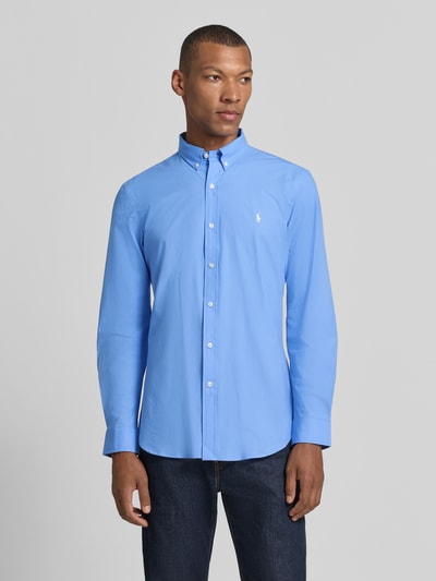 Polo Ralph Lauren slim fit vrijetijdsoverhemd van katoenmix Lichtblauw - 4