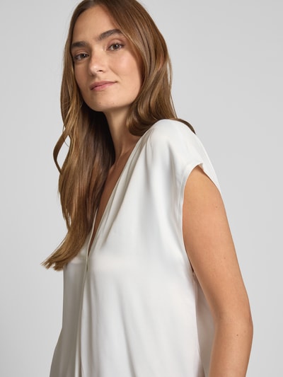 s.Oliver BLACK LABEL Relaxed Fit Blusenshirt im Fabric Mix Weiss 3