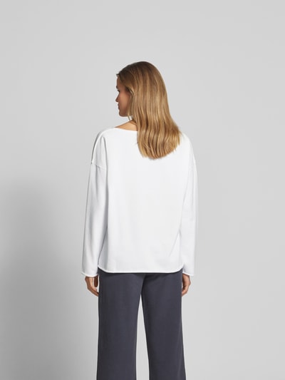 Juvia Oversized Sweatshirt mit Rollsaum Weiss 5