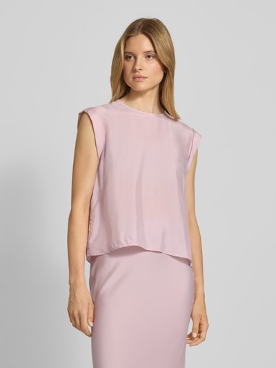 BOSS Orange Regular Fit Blusentop aus Cupro-Viskose-Mix Modell 'IRNETTE' Rosa 4