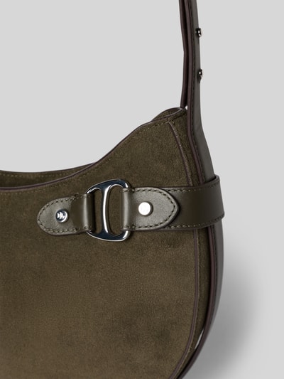 Lauren Ralph Lauren Handtas van echt runderleer met sierapplicatie Olijfgroen - 3
