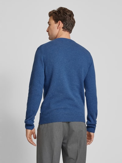 Casual Friday Gebreide pullover met structuurmotief, model 'Karl' Koningsblauw gemêleerd - 5