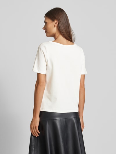 s.Oliver BLACK LABEL Relaxed Fit T-Shirt aus Baumwoll-Mix mit Glitzer-Details Offwhite 5