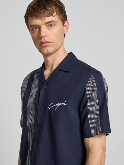 ONLY & SONS Koszula casualowa z listwą guzikową model ‘SEIO’ Ciemnoniebieski 3