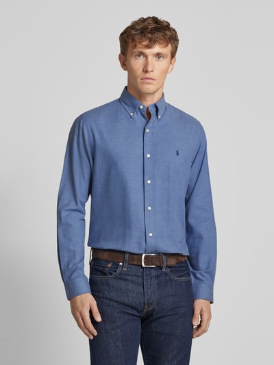 Polo Ralph Lauren Custom Fit Freizeithemd mit Button-Down-Kragen Rauchblau 4