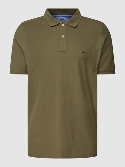 Fynch-Hatton Poloshirt met logostitching Olijfgroen - 2