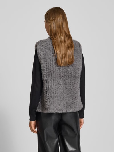 comma Weste mit Kunstfellbesatz Anthrazit 5