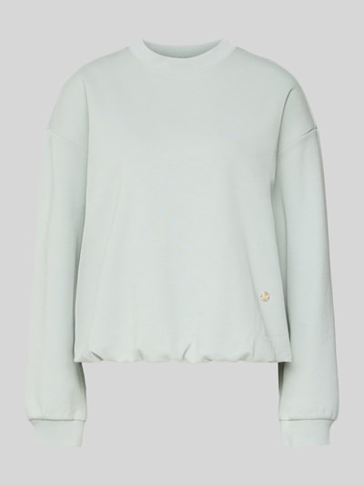 Produktfoto, Sweatshirt mit Knopfleiste Modell 'Tessina' von JOOP!, helles Baumwoll-Material, Regular Fit, Stehkragen, Pattentaschen, strukturierte Oberfläche