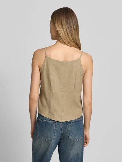 ICHI Blusentop aus Leinen-Viskose-Mix Modell 'LINNO' Taupe 5