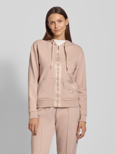 BOSS Regular fit sweatjack van katoenmix, model 'SHINY B' Beige - 4