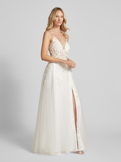 Luxuar Brautkleid mit Nahtreißverschluss Offwhite 1