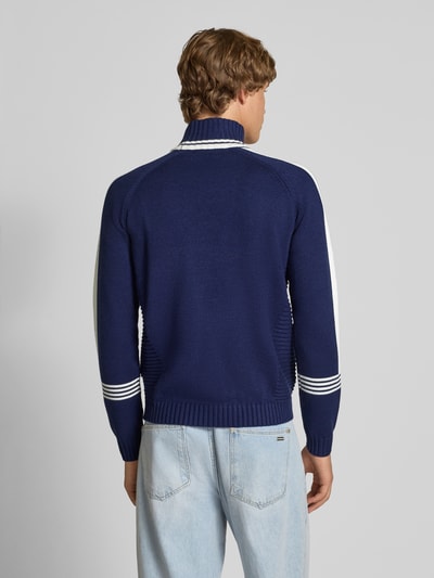 Ellesse Gebreide pullover met opstaande kraag, model 'PELLINI' Donkerblauw - 5