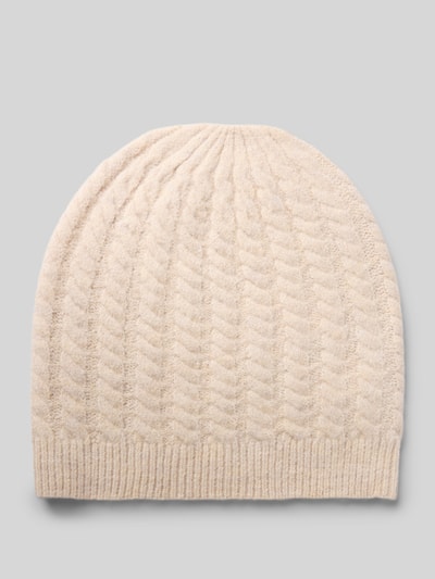 Christian Berg Woman Muts met wol in gebreide look Beige - 1