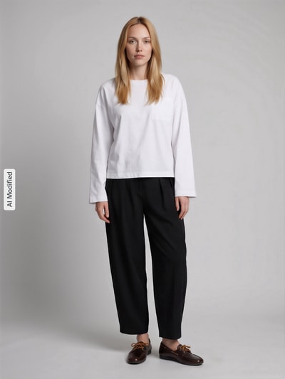 s.Oliver RED LABEL Langarmshirt mit Brusttasche Weiss 1