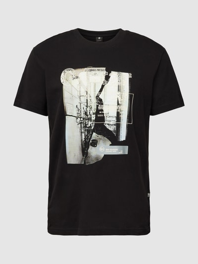 G-Star Raw T-Shirt mit Label-Motiv-Print Black 2