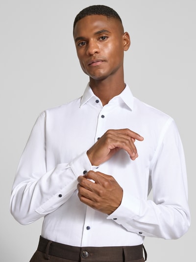 Jake*s Slim Fit Business-Hemd mit Kentkragen Weiss 3