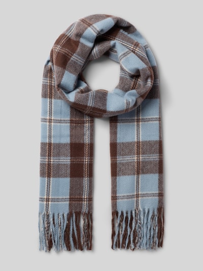 Jake*s Casual Schal mit Allover-Muster Bleu 1