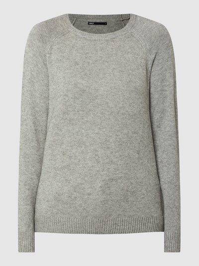 Only Pullover aus Viskosemischung Modell 'Lesly' Mittelgrau Melange 2