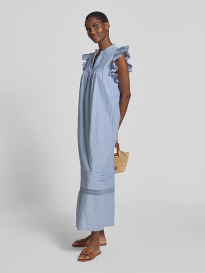 mbyM Maxi-jurk met tuniekkraag, model 'Gemala' Lichtblauw - 1