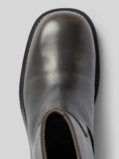 ALOHAS Boots aus Rindsnappa mit Blockabsatz Dunkelbraun 3