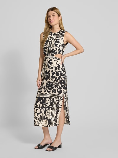 Mango Midikleid mit Cut Outs Modell 'OLYMPIO' Black 1