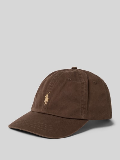 Polo Ralph Lauren Czapka z daszkiem z wyhaftowanym logo Średniobrązowy 1