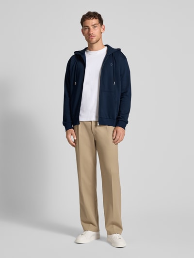 Tom Tailor Denim Regular Fit Sweatjacke aus Baumwoll-Mix Dunkelblau 1