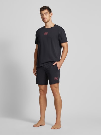 HUGO Regular Fit Shorts mit Label-Detail Modell 'Laze' Black 1