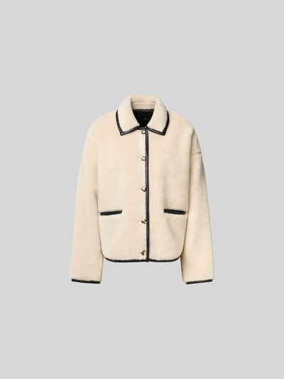 Anine Bing Regular Fit Jacke mit Woll-Anteil Ecru 2