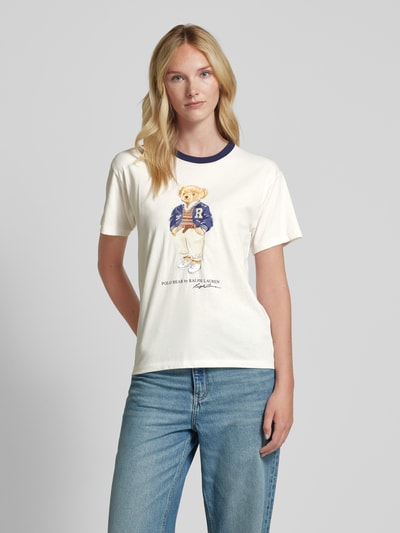 Polo Ralph Lauren T-shirt z nadrukowanym motywem model ‘RNGR’ Écru 4