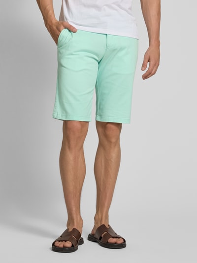Tom Tailor Szorty chinosy o kroju slim fit z mieszanki bawełny Jasnozielony 4