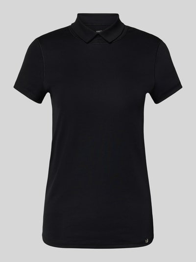 Marc Cain Slim fit T-shirt met polokraag Zwart - 2