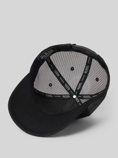 Produktfoto, Trucker Cap mit Logo-Stitching von Von Dutch in Schwarz, Baumwoll-Mix, Mesh, Snapback, moderne Struktur und klare Linien