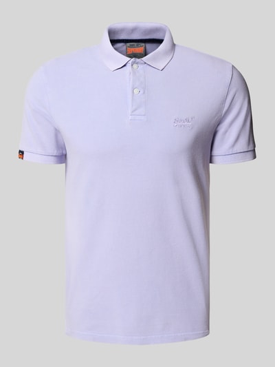 Superdry Regular Fit Poloshirt mit Label-Stitching Lavender 2