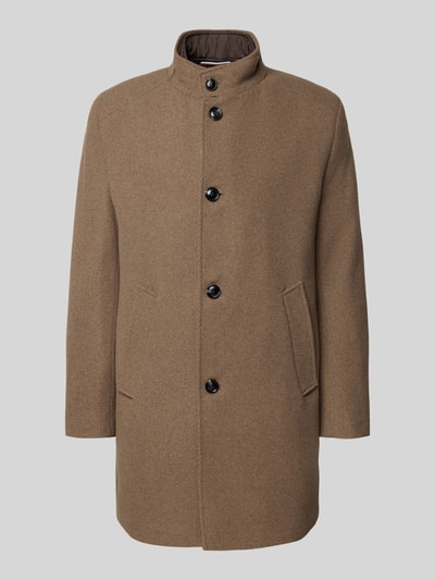 bugatti Lange jas met opstaande kraag en knoopsluiting Beige - 2