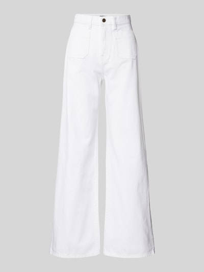 Lauren Ralph Lauren Jeans in unifarbenem Design mit weitem Bein Modell 'HIRS' Weiss 2