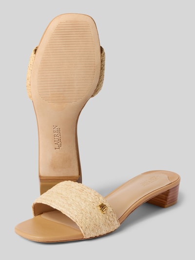 Lauren Ralph Lauren Slides mit Label-Detail Modell 'FAY' Beige 4