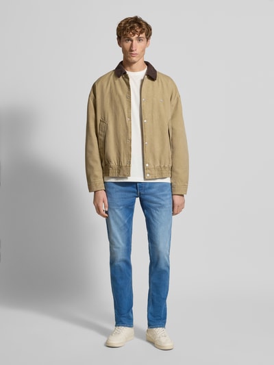 Replay Straight fit jeans in used-look, model 'GROVER' Jeansblauw - 1