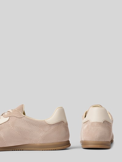 Productfoto, Sneaker uit leer met label-detail model 'Spearclub' van Gant, beige met rubberen zool, ronde neus, heren sneaker, echte leer, vetersluiting, hakhoogte 1 cm, schachthoogte 8 cm, schachtwijdte 10 cm