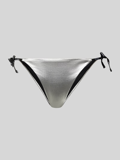 HUGO Bikini-Hose mit seitlichen Schnürungen Modell 'Pure' Silber 1