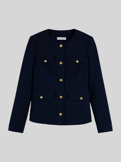 Tommy Hilfiger Slim fit korte blazer met viscose Marineblauw - 2