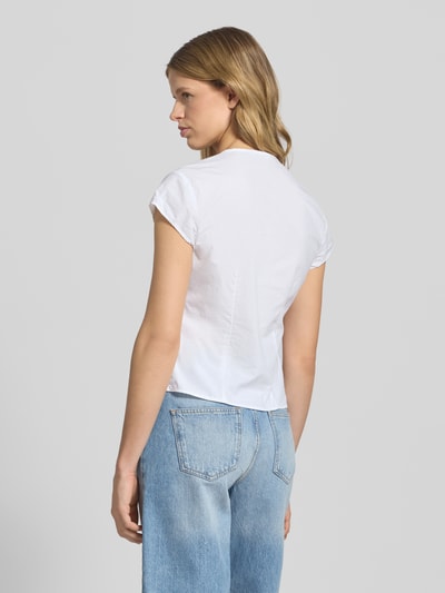 WEEKDAY Regular Fit Bluse mit Schnürung Modell 'Lizzard' Offwhite 5
