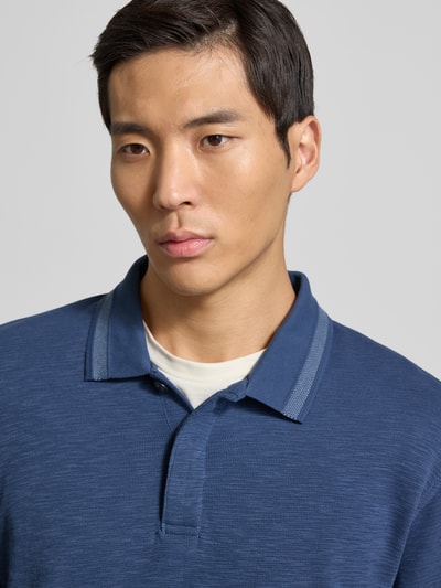 Scotch & Soda Poloshirt met korte, blinde knoopsluiting Koningsblauw - 3