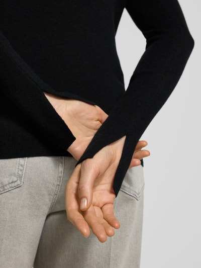 Marc Cain Rollkragenpullover aus Schurwoll-Mix Black 3