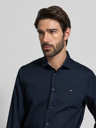 Tommy Hilfiger Tailored Slim fit zakelijk overhemd van puur katoen Marineblauw - 3